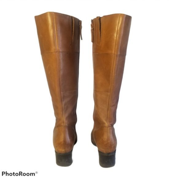 Naturalizer Womens Almond Toe Knee High Boots Tan Brown Size 8M Wide Calf - Picture 4 of 5